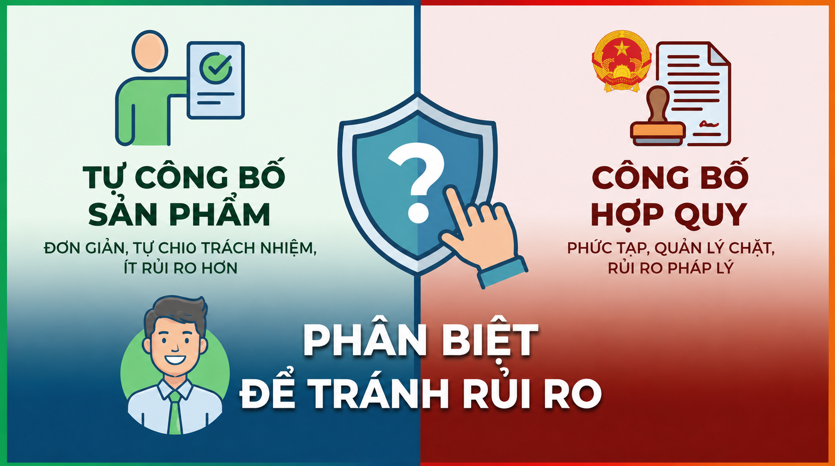 Phân biệt tự công bố và đăng ký công bố TPBVSK